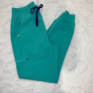 Figs High Waisted Zamora Joggers - Surgical Green